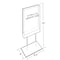Azar Displays Acrylic Block Counter Sign Holder on Chrome Stand 8.5"W x 19" H 104563 - alternate 2
